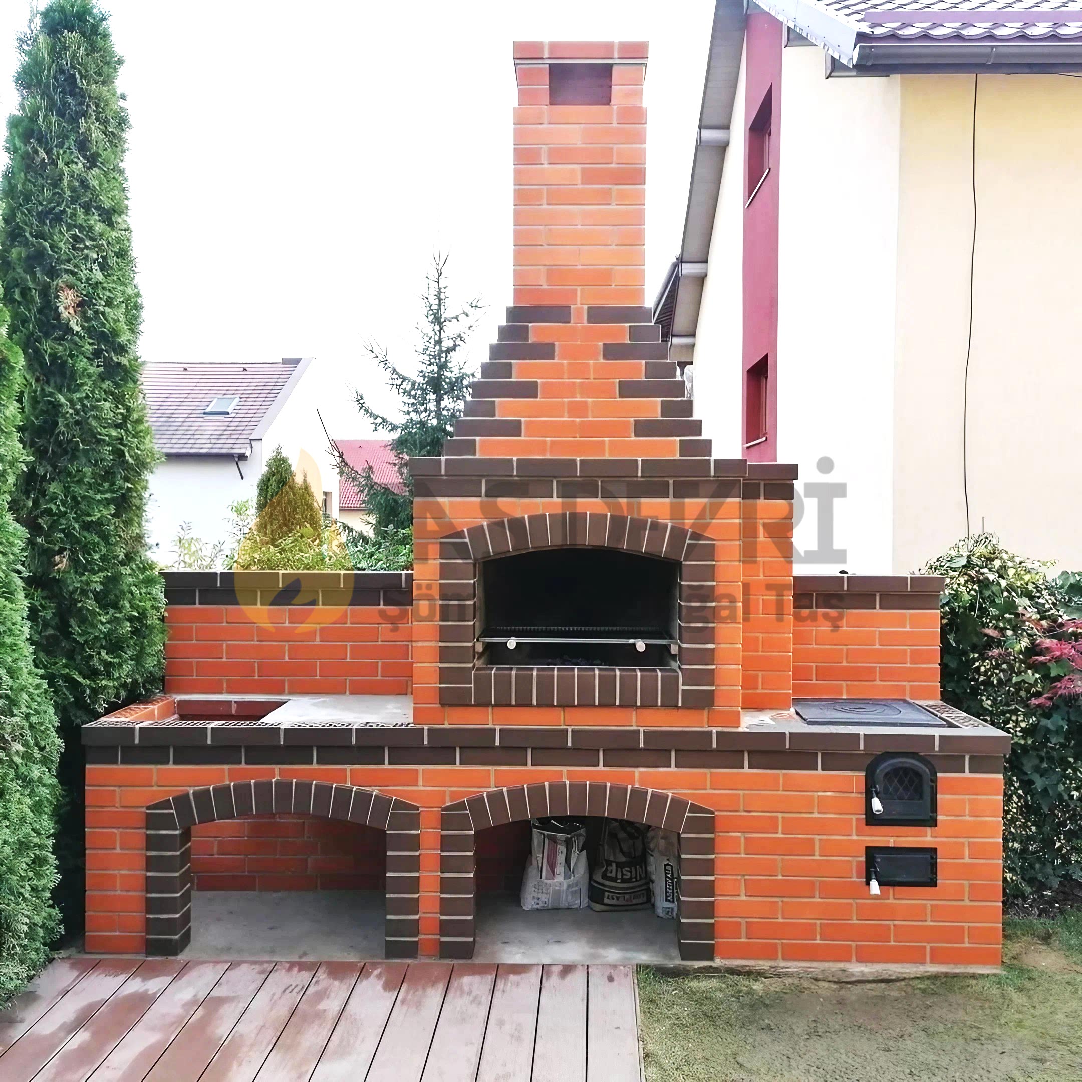 Tuğla Kaplı Barbekü