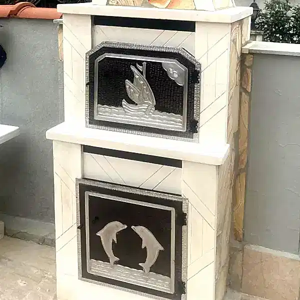 Siyah Renkli Desenli Barbekü Kapakları